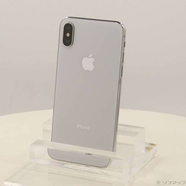 【中古】Apple(アップル) iPhoneX 64GB シルバー MQAY2J／A SoftBank 【269-ud】