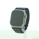 【中古】Apple(アップル) Apple Watch Ultra 2 GPS + Cellular 49mm チタニウムケース ブルーアルパインループ 【26...