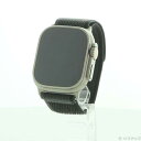 【中古】Apple(アップル) Apple Watch Ultra GPS + Cellular 49mm チタニウムケース ブラック/グレイトレイルループ 【...