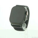 【中古】Apple(アップル) Apple Watch Ultra 2 GPS + Cellular 49mm ブラックチタニウムケース ブラックトレイルループ...