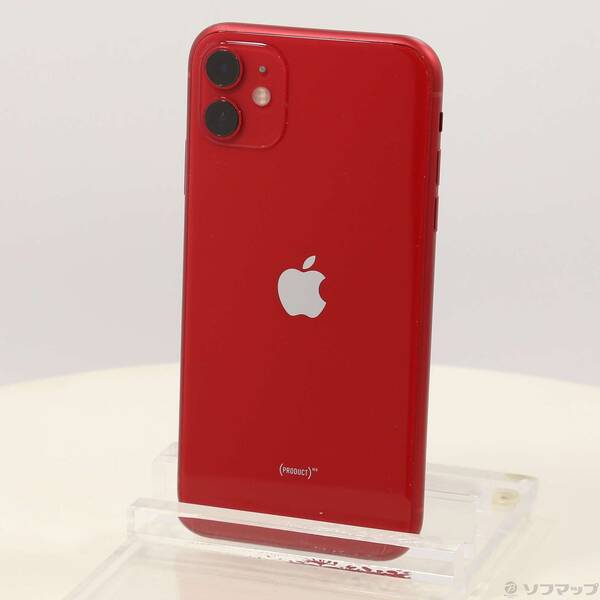 【中古】Apple(アップル) iPhone11 64GB プロダクトレッド MWLV2J/A SIMフリー 【269-ud】