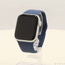 【中古】Apple(アップル) 〔展示品〕 Apple Watch SE 第2世代 GPS 40mm シルバーアルミニウムケース ストームブルースポーツバンド ...