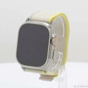 【中古】Apple(アップル) Apple Watch Ultra GPS + Cellular 49mm チタニウムケース イエロー/ベージュトレイルループ ...