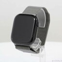 【中古】Apple(アップル) Apple Watch Series 10 GPS 46mm ジェットブラックアルミニウムケース スレートミラネーゼループ 【2...