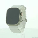 【中古】Apple(アップル) Apple Watch Ultra GPS + Cellular 49mm チタニウムケース ホワイトオーシャンバンド 【344...