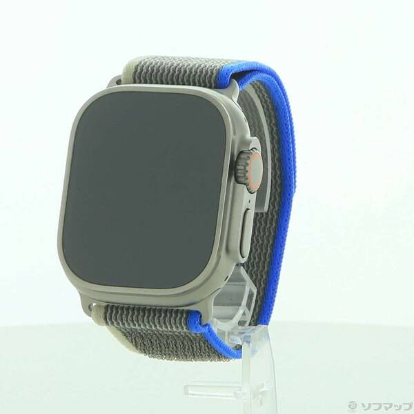 【中古】Apple(アップル) Apple Watch Ultra GPS + Cellular 49mm チタニウムケース ブルー/グレイトレイルループ 【344-ud】