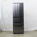 【中古】SHARP(シャープ) 〔展示品〕 プラズマクラスター冷蔵庫 ラスティックダークメタル系 SJ-MF46M-H [幅65cm /457L /6ドア /観...