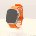 【中古】Apple(アップル) Apple Watch Ultra 2 GPS + Cellular 49mm チタニウムケース オレンジオーシャンバンド 【2...