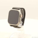 【中古】Apple(アップル) Apple Watch Ultra GPS + Cellular 49mm チタニウムケース ブラック/グレイトレイルループ 【...