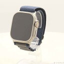 【中古】Apple(アップル) Apple Watch Ultra 2 GPS + Cellular 49mm チタニウムケース ブルーアルパインループ 【34...