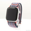 【中古】Apple(アップル) Apple Watch Series 10 GPS 42mm シルバーアルミニウムケース ブルー/レッドNikeスポーツループ ...