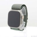 【中古】Apple(アップル) Apple Watch Ultra GPS + Cellular 49mm チタニウムケース グリーンアルパインループ 【377...