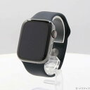 【中古】Apple(アップル) Apple Watch Series 7 GPS + Cellular 45mm グラファイトステンレススチールケース ミッドナ...