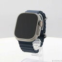【中古】Apple(アップル) Apple Watch Ultra 2 GPS + Cellular 49mm チタニウムケース ブルーオーシャンバンド 【25...