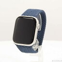 【中古】Apple(アップル) Apple Watch Series 7 GPS 45mm スターライトアルミニウムケース アビスブルーブレイデッドソロループ ...