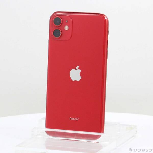 【中古】Apple(アップル) iPhone11 128GB プロダクトレッド MWM32J/A SIMフリー 【377-ud】
