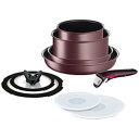 【中古】T-FAL 〔展示品〕 フライパンセット IHマロンブラウン・アンリミテッド セット9 インジニオ・ネオ L38591 【305-ud】