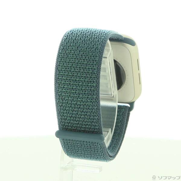【中古】Apple(アップル) 〔展示品〕 Apple Watch SE 第2世代 GPS 40mm スターライトアルミニウムケース レイクグリーンスポーツループ 【251-ud】