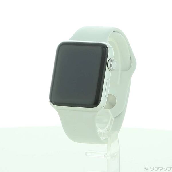 【中古】Apple(アップル) Apple Watch Series 3 GPS 42mm シルバーアルミニウムケース ホワイトスポーツバンド 【247-ud】