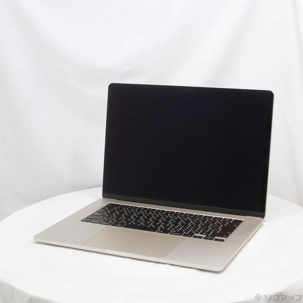 【中古】Apple(アップル) 〔展示品〕 MacBook Air 15.3-inch Early-2024 MRYR3J／A Apple M3 8コアCPU_10コアGPU 8GB SSD256GB スターライト 〔14.7 Sonoma〕 【348-ud】