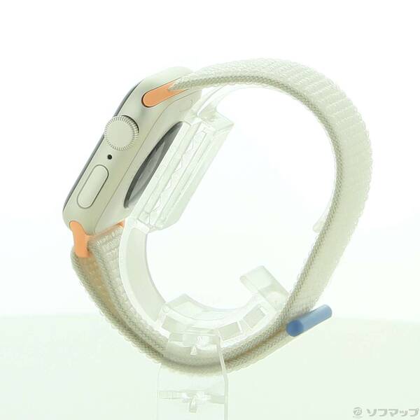 【中古】Apple(アップル) 〔展示品〕 Apple Watch SE 第2世代 GPS 40mm スターライトアルミニウムケース スターライトスポーツループ 【196-ud】