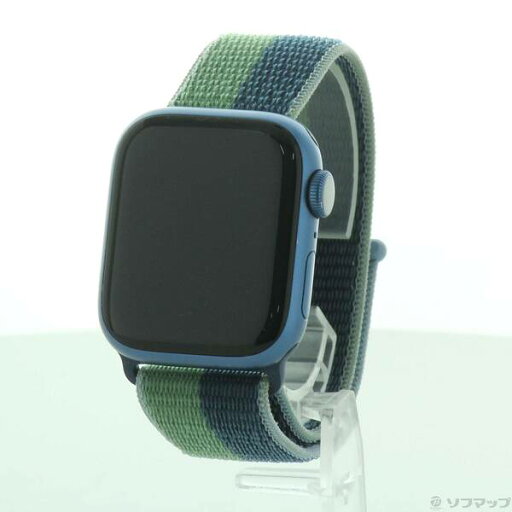 【中古】Apple(アップル) Apple Watch Series 7 GPS 41mm ブルーアルミニウムケース アビスブルー/モスグリーンスポーツループ 【198-ud】 【中古】Apple(アップル) Apple Watch Series 7 GPS 41mm ブルーアルミニウムケース アビスブルー/モスグリーンスポーツループ 【198-ud】