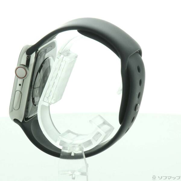 【中古】Apple(アップル) Apple Watch Series 7 GPS + Cellular 45mm シルバーステンレススチールケース ミッドナイトスポーツバンド 【344-ud】