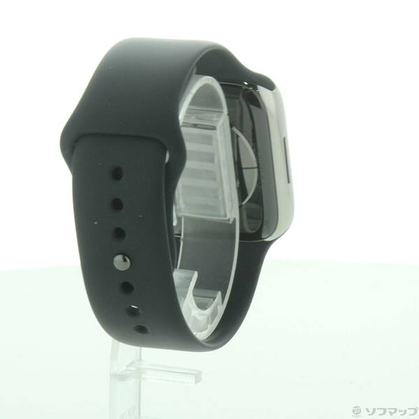 【中古】Apple(アップル) Apple Watch Series 7 GPS + Cellular 45mm シルバーステンレススチールケース ミッドナイトスポーツバンド 【344-ud】