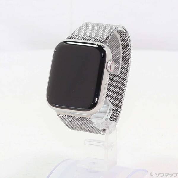 【中古】Apple(アップル) Apple Watch Series 8 GPS + Cellular 45mm シルバーステンレススチールケース シルバーミラネーゼループ 【348-ud】
