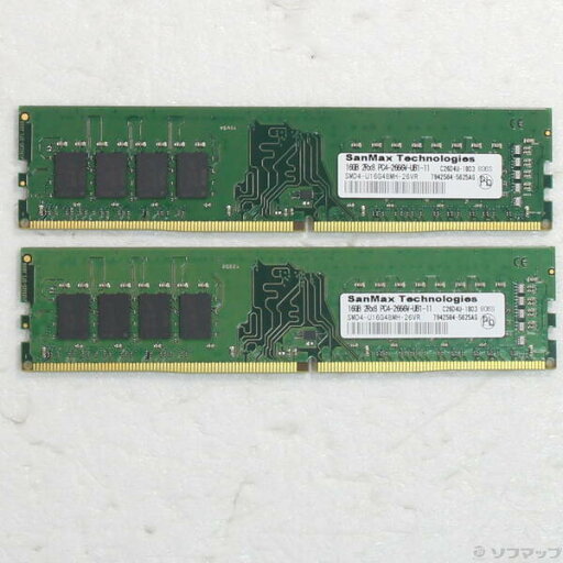 【中古】288P PC4-21300 DDR4-2666 32GB 16GB×2枚組 【262-ud】 【中古】288P PC4-21300 DDR4-2666 32GB 16GB×2枚組 【262-ud】