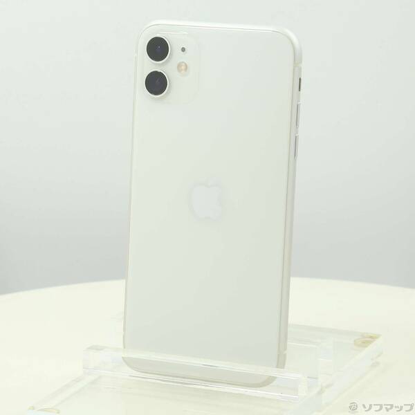 【中古】Apple(アップル) iPhone11 64GB ホワイト MWLU2J/A SIMフリー 【381-ud】