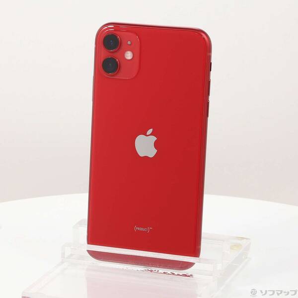 【中古】Apple(アップル) iPhone11 256GB プロダクトレッド MWM92J／A SIMフリー 【247-ud】