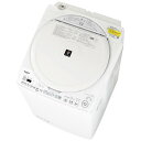 【中古】SHARP(シャープ) 〔展示品〕 ES-TX8J-W 縦型乾燥洗濯機 ホワイト系 [洗濯8.0kg /乾燥4.5kg /ヒータ乾燥(排気タイプ)上開き...