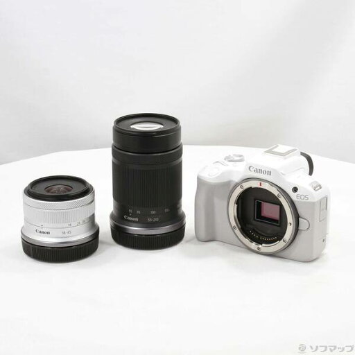 【中古】Canon(キヤノン) EOS R50 ダブルズームキット ホワイト 【377-ud】 【中古】Canon(キヤノン) EOS R50 ダブルズームキット ホワイト 【377-ud】