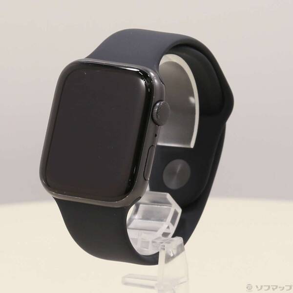 【中古】Apple(アップル) Apple Watch SE 第1世代 GPS 44mm スペースグレイアルミニウムケース ブラックスポーツバンド 【377-ud】