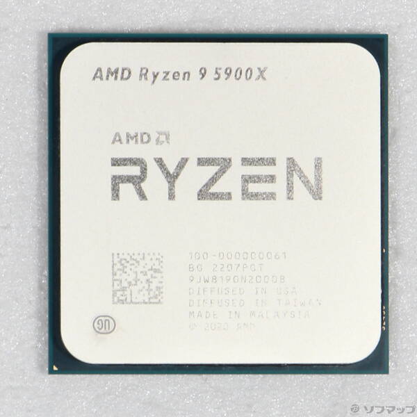 【中古】AMD(エーエムディー) Ryzen 9 5900X 〔3.7GHz/SOCKET AM4〕 【305-ud】