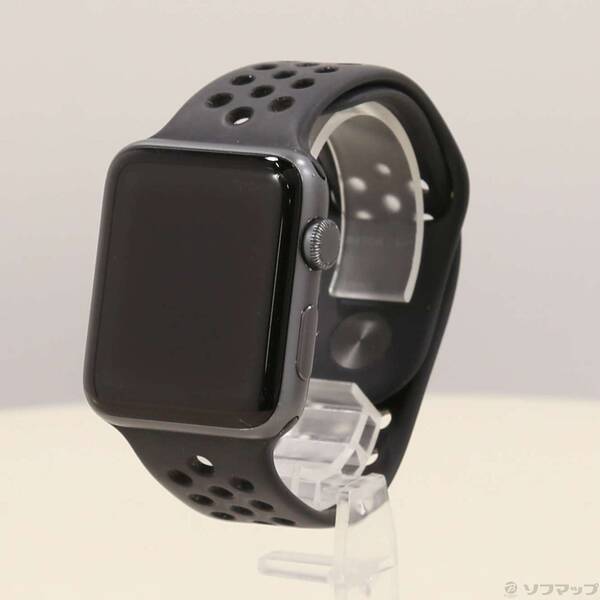 【中古】Apple(アップル) Apple Watch Series 2 Nike+ 42mm スペースグレイアルミニウムケース アンスラサイト/ブラックNikeスポーツバンド 【247-ud】