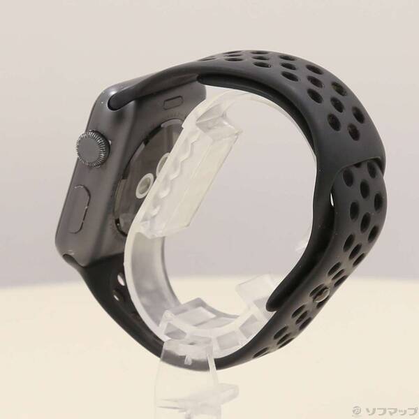 【中古】Apple(アップル) Apple Watch Series 2 Nike+ 42mm スペースグレイアルミニウムケース アンスラサイト／ブラックNikeスポーツバンド 【247-ud】