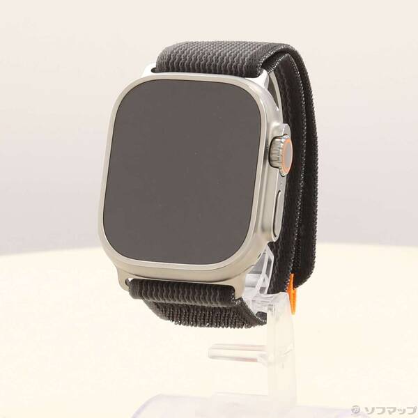 【中古】Apple(アップル) Apple Watch Ultra GPS + Cellular 49mm チタニウムケース ブラック/グレイトレイルループ 【348-ud】