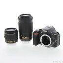 【中古】Nikon(ニコン) NIKON D5600 ダブルズームキット ブラック 【198-ud】