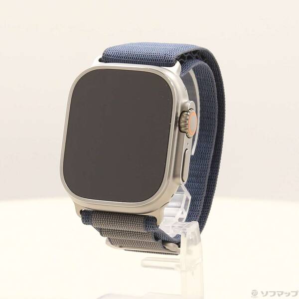 【中古】Apple(アップル) Apple Watch Ultra 2 GPS + Cellular 49mm チタニウムケース ブルーアルパインループ 【344-ud】