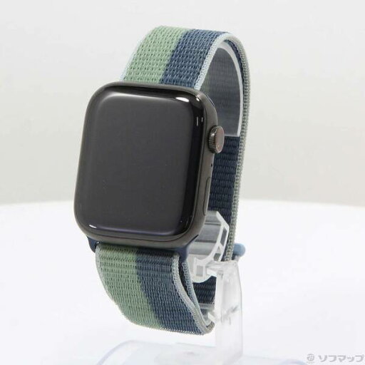 【中古】Apple(アップル) Apple Watch Series 7 GPS + Cellular 45mm スペースブラックチタニウムケース アビスブルー/モスグリーンスポーツループ 【349-ud】 【中古】Apple(アップル) Apple Watch Series 7 GPS + Cellular 45mm スペースブラックチタニウムケース アビスブルー/モスグリーンスポーツループ 【349-ud】