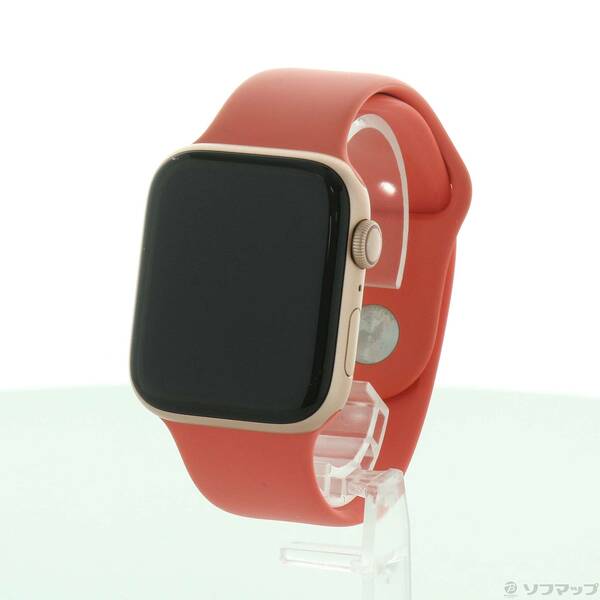 【中古】Apple(アップル) Apple Watch Series 6 GPS + Cellular 44mm ゴールドアルミニウムケース ピンクシトラススポーツバンド 【196-ud】