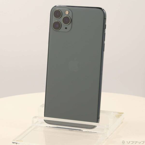 【中古】Apple(アップル) iPhone11 Pro Max 512GB ミッドナイトグリーン MWHR2J/A SIMフリー 【262-ud】