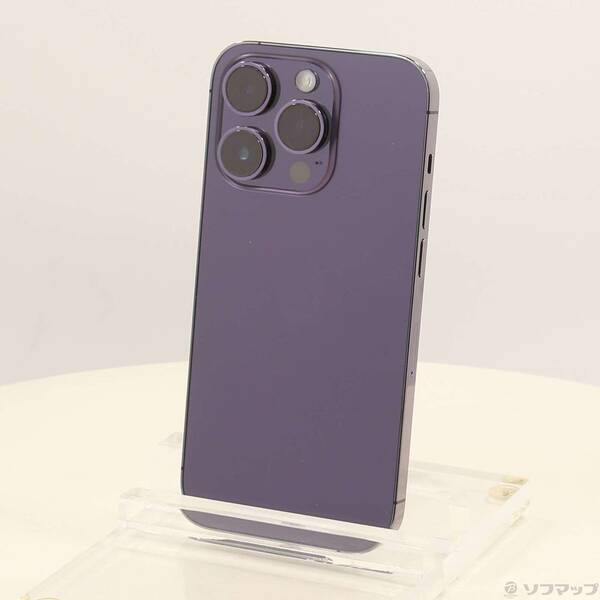 【中古】Apple(アップル) iPhone14 Pro 128GB ディープパープル MQ0F3J/A SIMフリー 【258-ud】