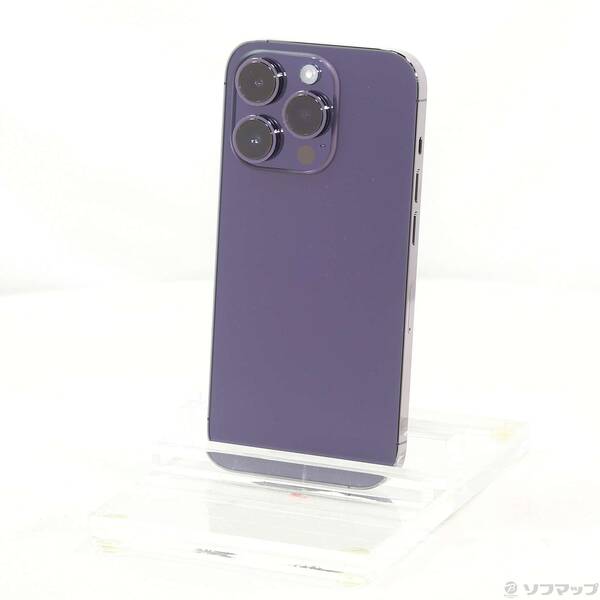 【中古】Apple(アップル) iPhone14 Pro 128GB ディープパープル MQ0F3J/A SIMフリー 【344-ud】