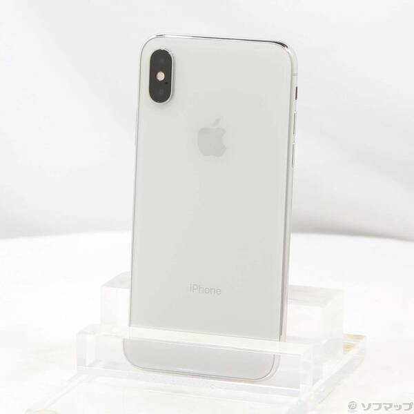 【中古】Apple(アップル) iPhoneX 64GB シルバー MQAY2J／A SIMフリー 【262-ud】