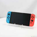 【中古】Nintendo(任天堂) Nintendo Switch 有機ELモデル Joy-Con(L) ネオンブルー/(R) ネオンレッド 【348-ud】