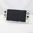 【中古】Nintendo(任天堂) Nintendo Switch 有機ELモデル Joy-Con(L)/(R) ホワイト 【377-ud】