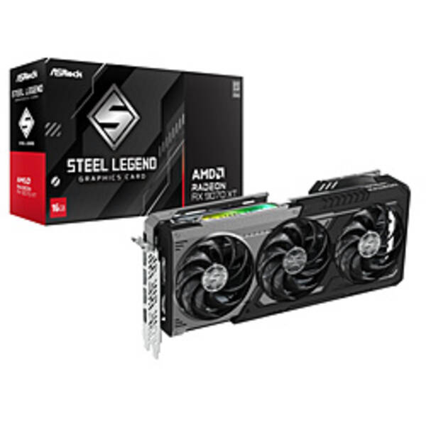 【中古】ASRock(アスロック) AMD Radeon RX 9070 XT Steel Legend Dark 16GB 【344-ud】